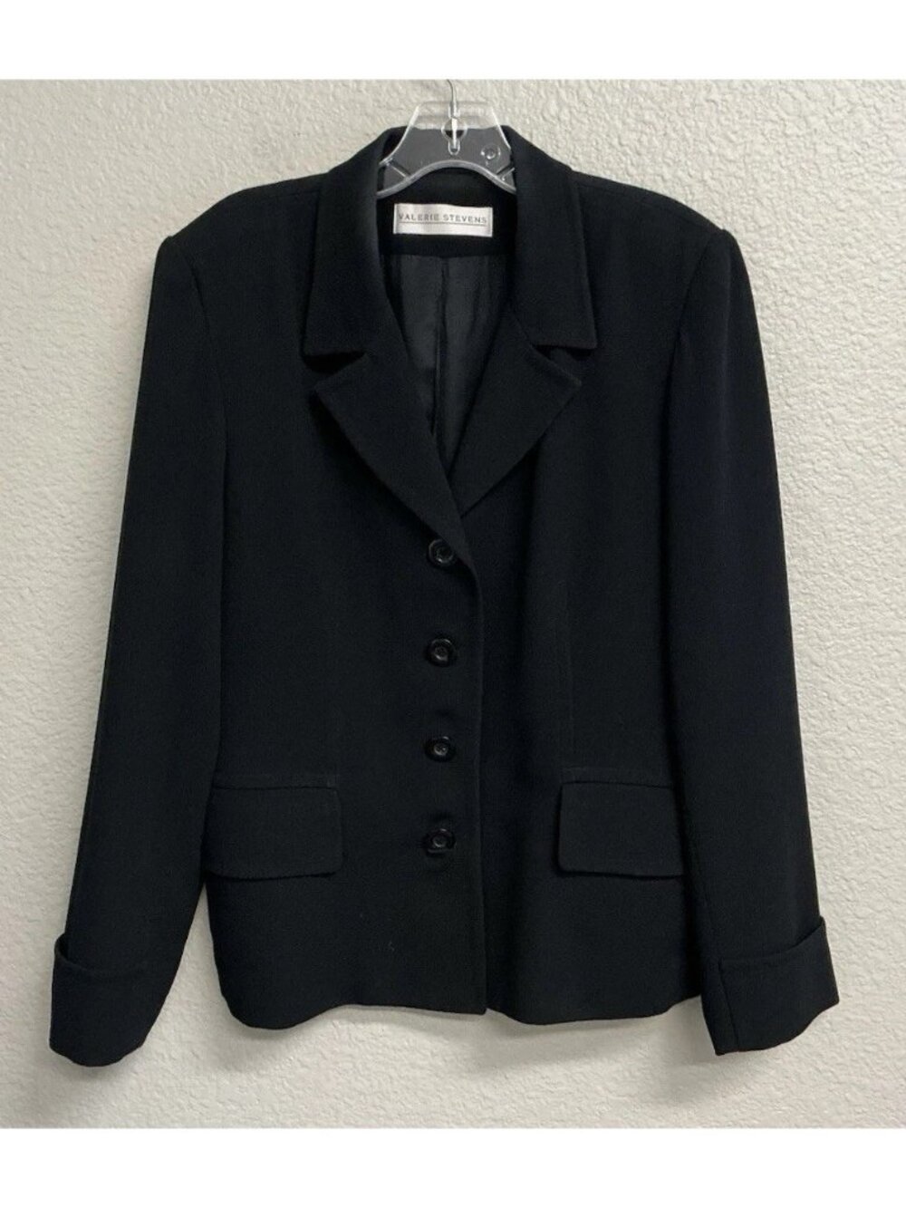 Valerie Stevens Blazer Womens Size 10 Career Classic Office Corp Lined 4 Button